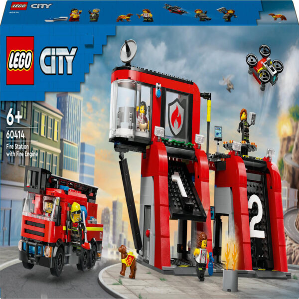 LEGO® City 60414 - Feuerwehrstation mit Drehleiterfahrzeug