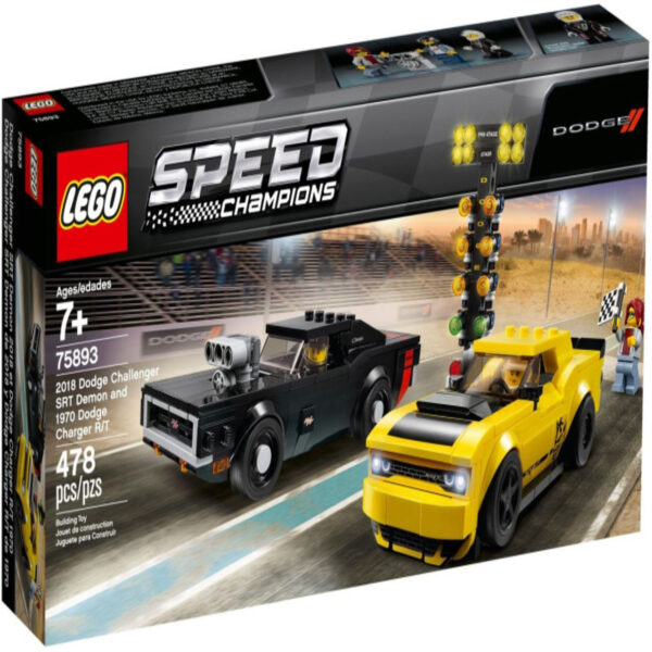 LEGO® Speed Champions 75893 - 2018 Dodge Challenger SRT Demon and 1970 Dodge Charger R/T
