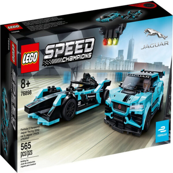 LEGO® Speed Champions 76898 - Formula E Panasonic Jaguar Racing GEN2 Car & Jaguar I-PACE eTROPHY
