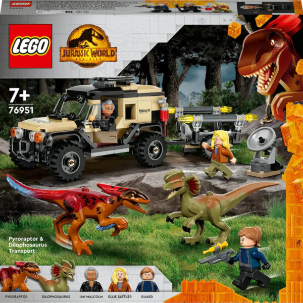 LEGO® Jurassic World 76951 - Pyroraptor & Dilophosaurus Transport
